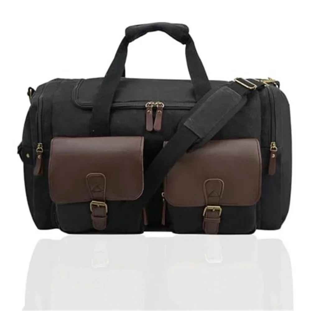 Men's Weekender Duffle Bag Vintage Overnight & Gym Bag Carry-On Approved